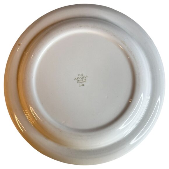 Vintage Arabia Finland Ceramic Plate Matin Matka Red And Blue Cats & House Desig - Picture 4 of 5